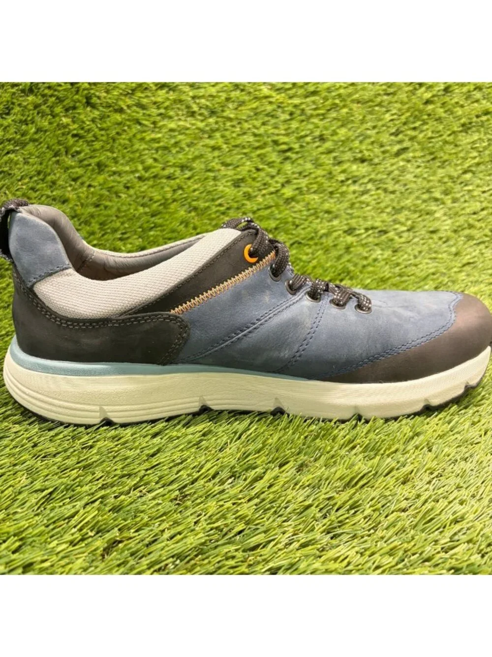 Samuel Hubbard Camino Walker Mens Size 10 Blue Athletic Leather Shoes Sneakers